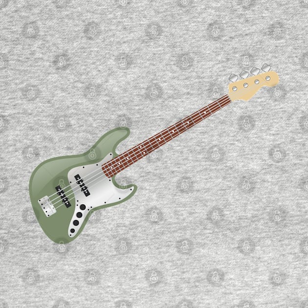 Vintage Avocado Green Electric J-Bass by Vector Deluxe